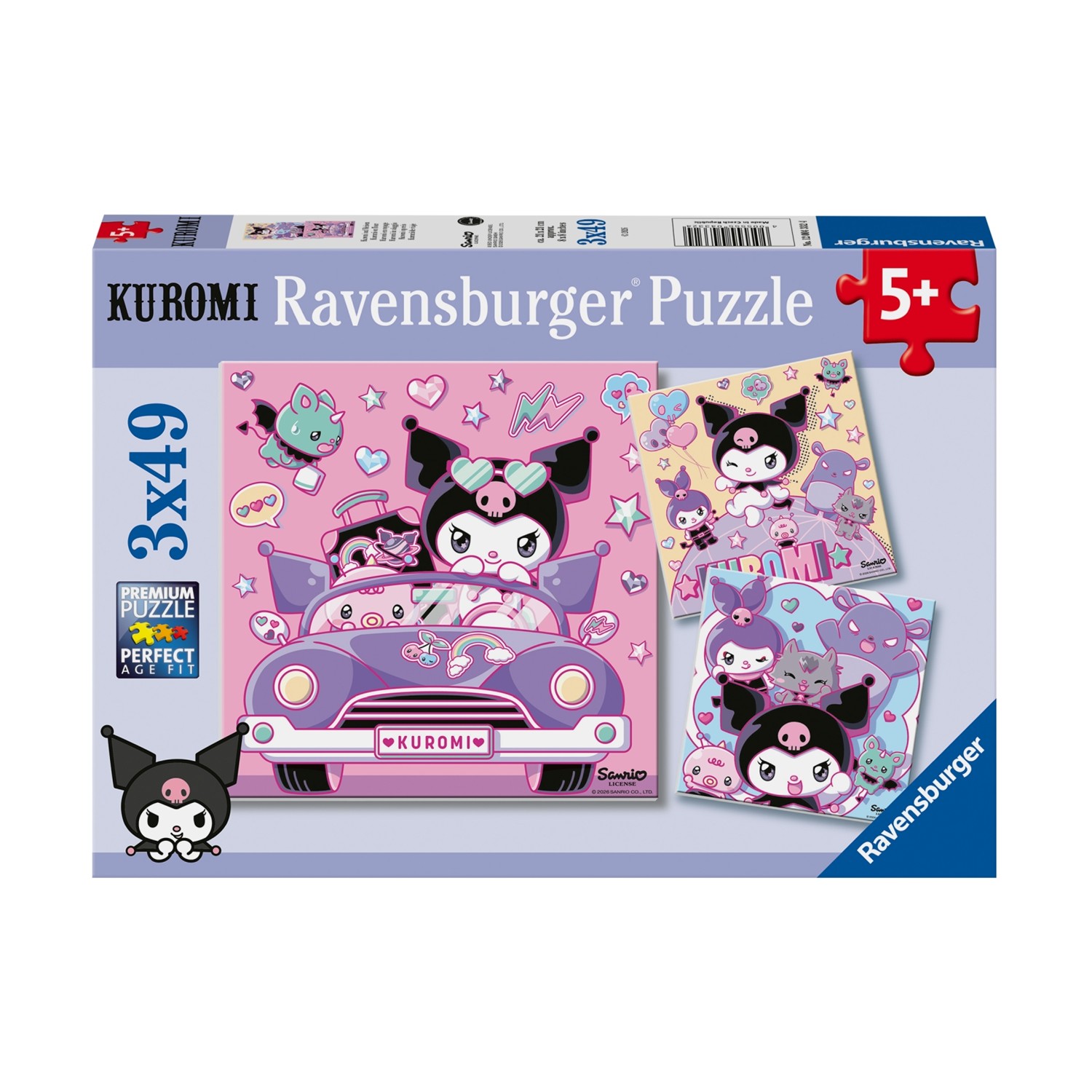 Ravensburger Puzzle: Kuromi - Kuromi on Tour (3x49pcs) (12004332) Ravensburger Puzzle: Kuromi - Kuromi on Tour (3x49pcs) (12004332)