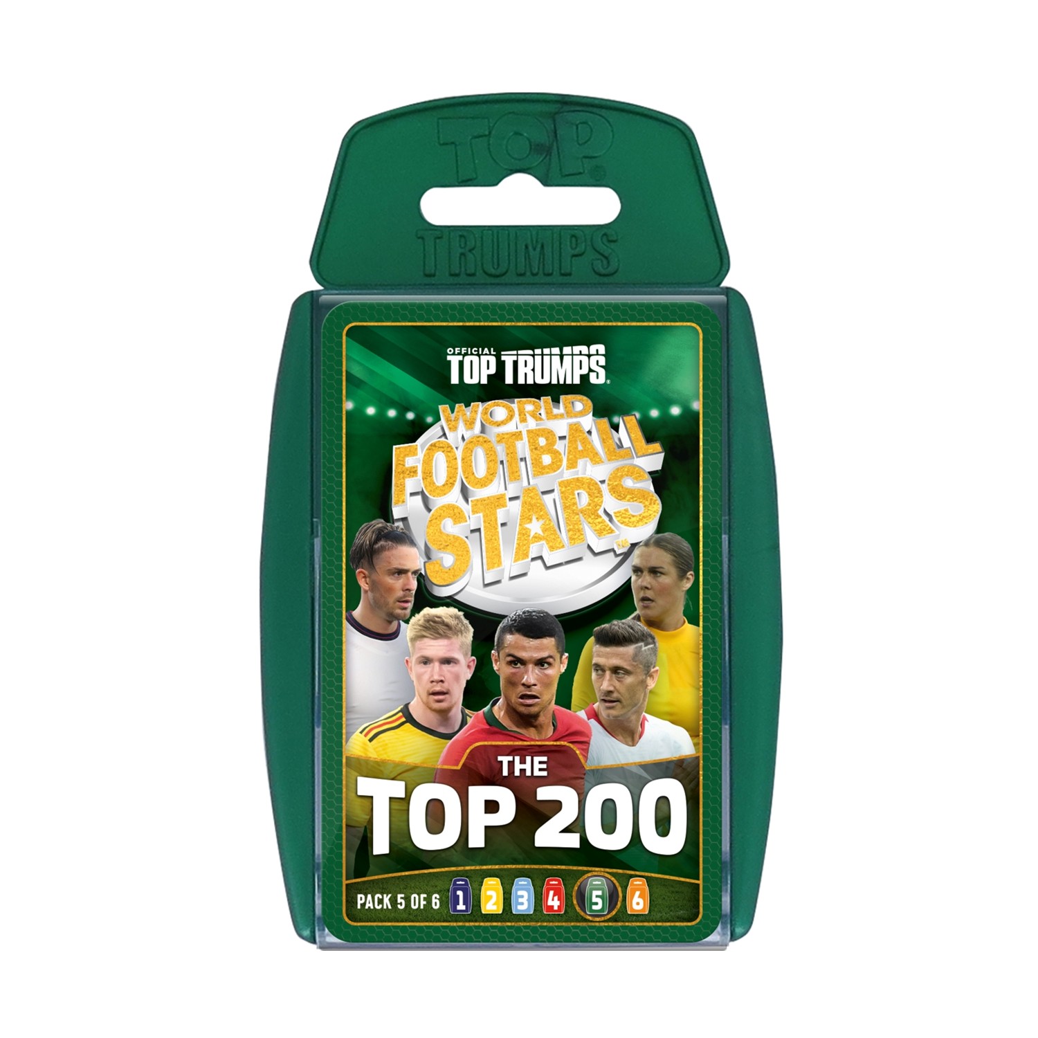 Winning Moves: Top Trumps - World Football Stars 2024 The Top 200 Pack 5 - Card Game (WM04842-EN1)