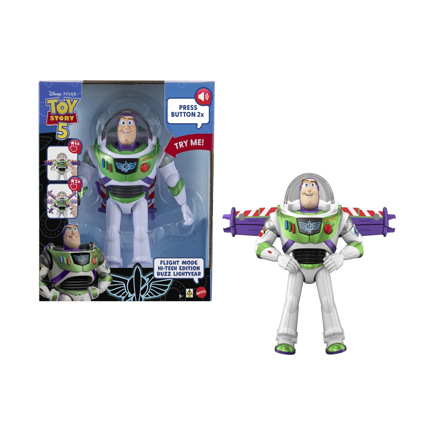 Mattel Disney: Toy Story 5 - Buzz Lightyear - Flight Mode Hi-Tech Edition (JKL97)