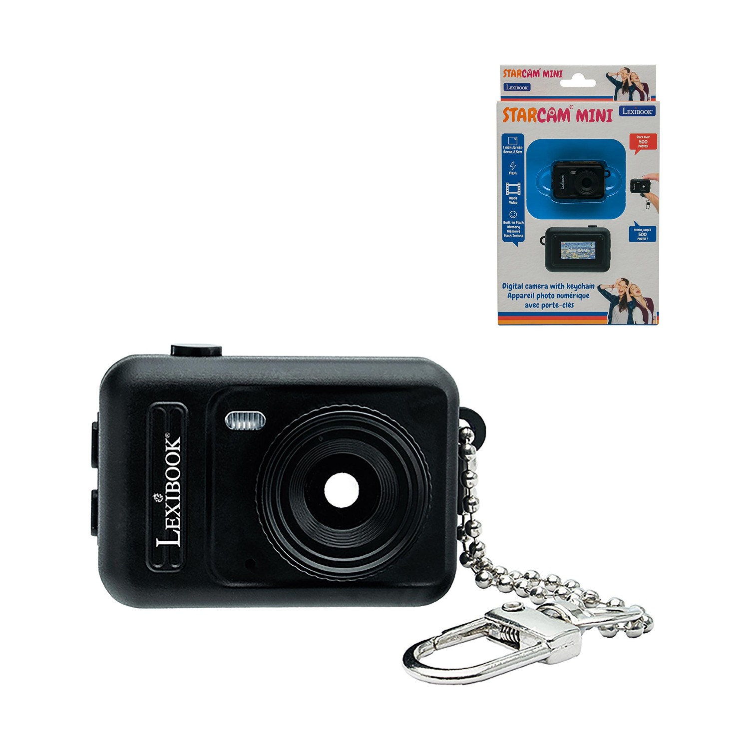 Lexibook: Starcam Mini - Keychain Miniature Camera Black (25.DJKC76BK) Lexibook: Starcam Mini - Keychain Miniature Camera Black (25.DJKC76BK)