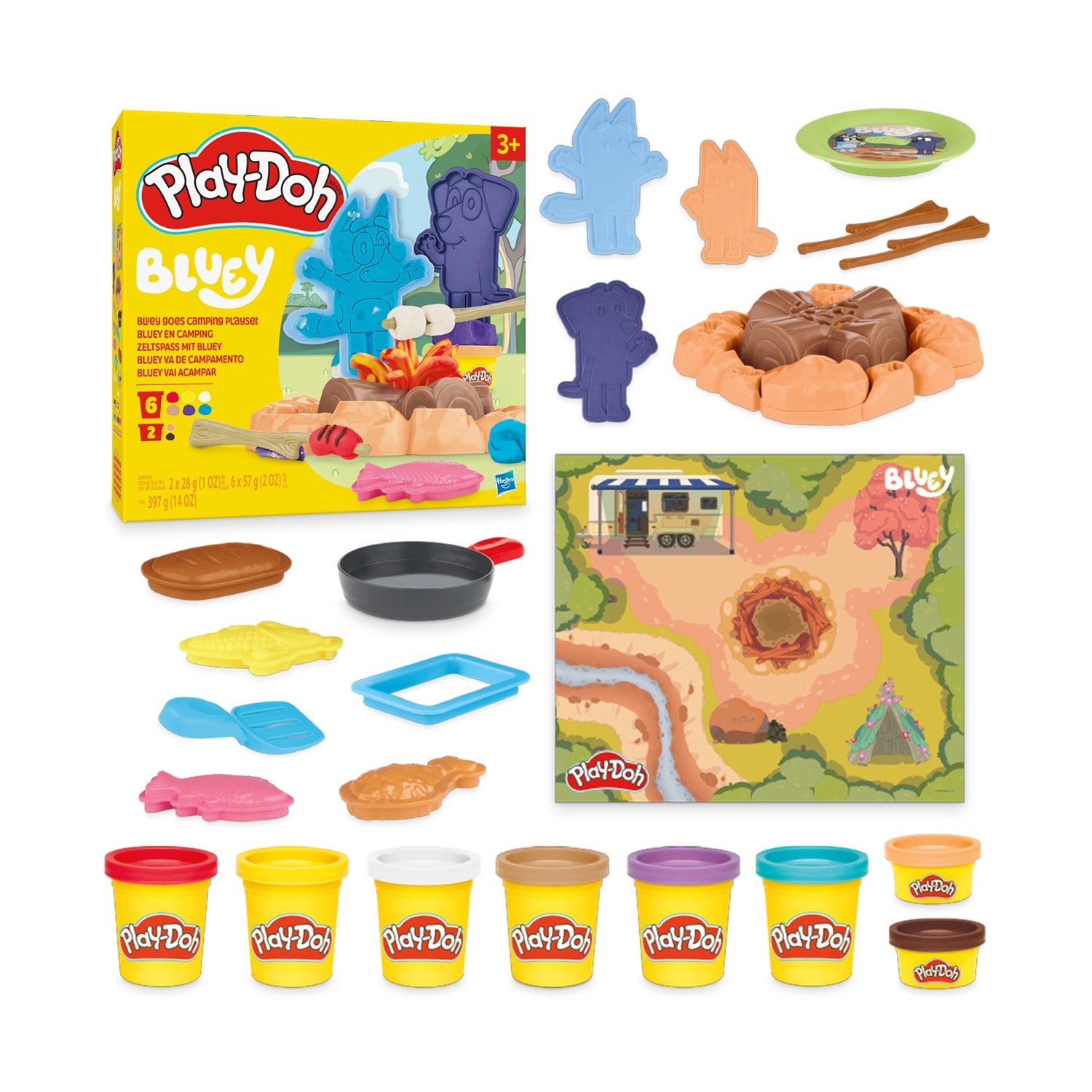 Hasbro Play-Doh: Clay Doh Play-Doh Bluey Goes Camping Playset (G0229) Hasbro Play-Doh: Clay Doh Play-Doh Bluey Goes Camping Playset (G0229)