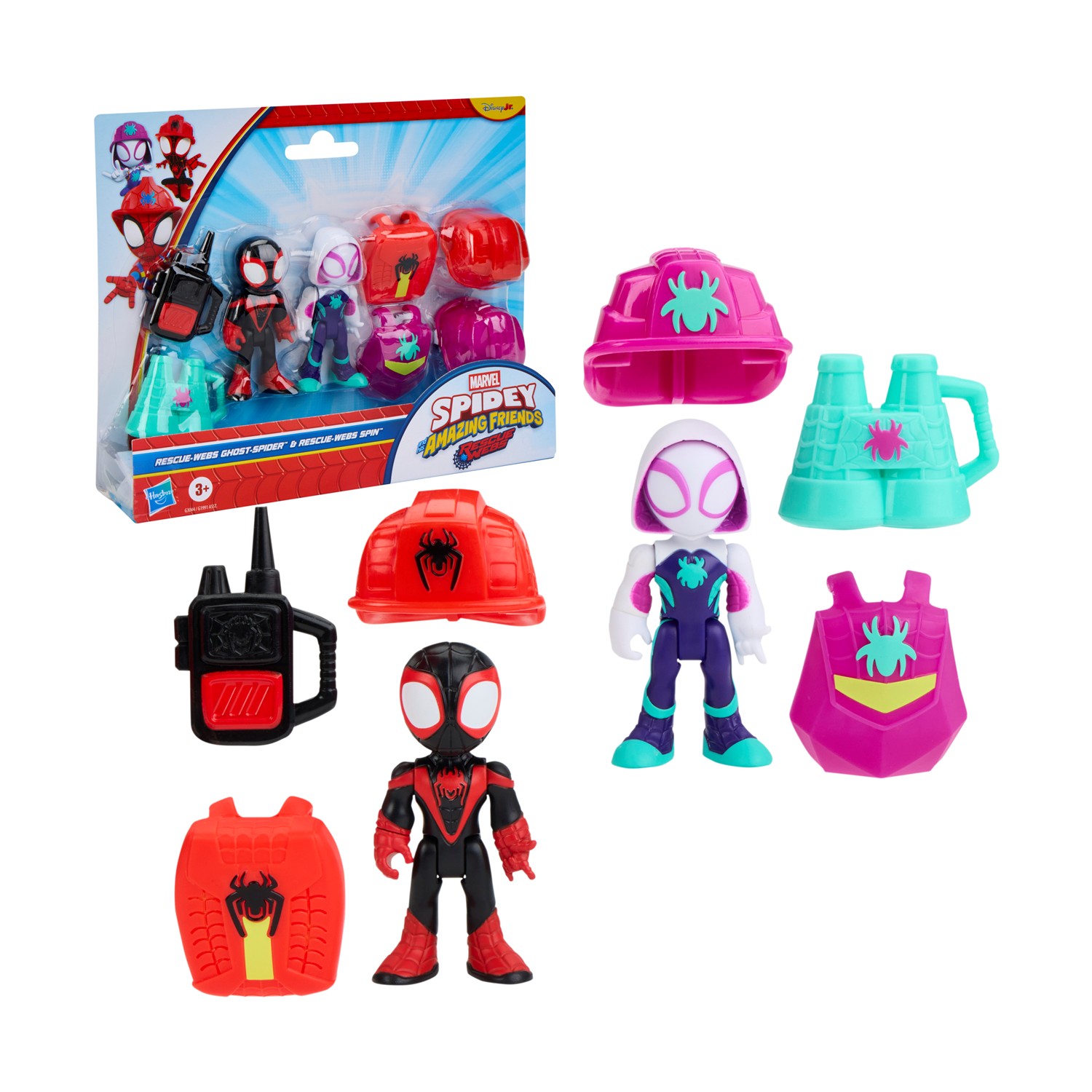 Hasbro Disney Jr.: Marvel Spidey and His Amazing Friends Rescue Webs - Miles Morales & Ghost-Spider Figures (G3044) Hasbro Disney Jr.: Marvel Spidey and His Amazing Friends Rescue Webs - Miles Morales & Ghost-Spider Figures (G3044)