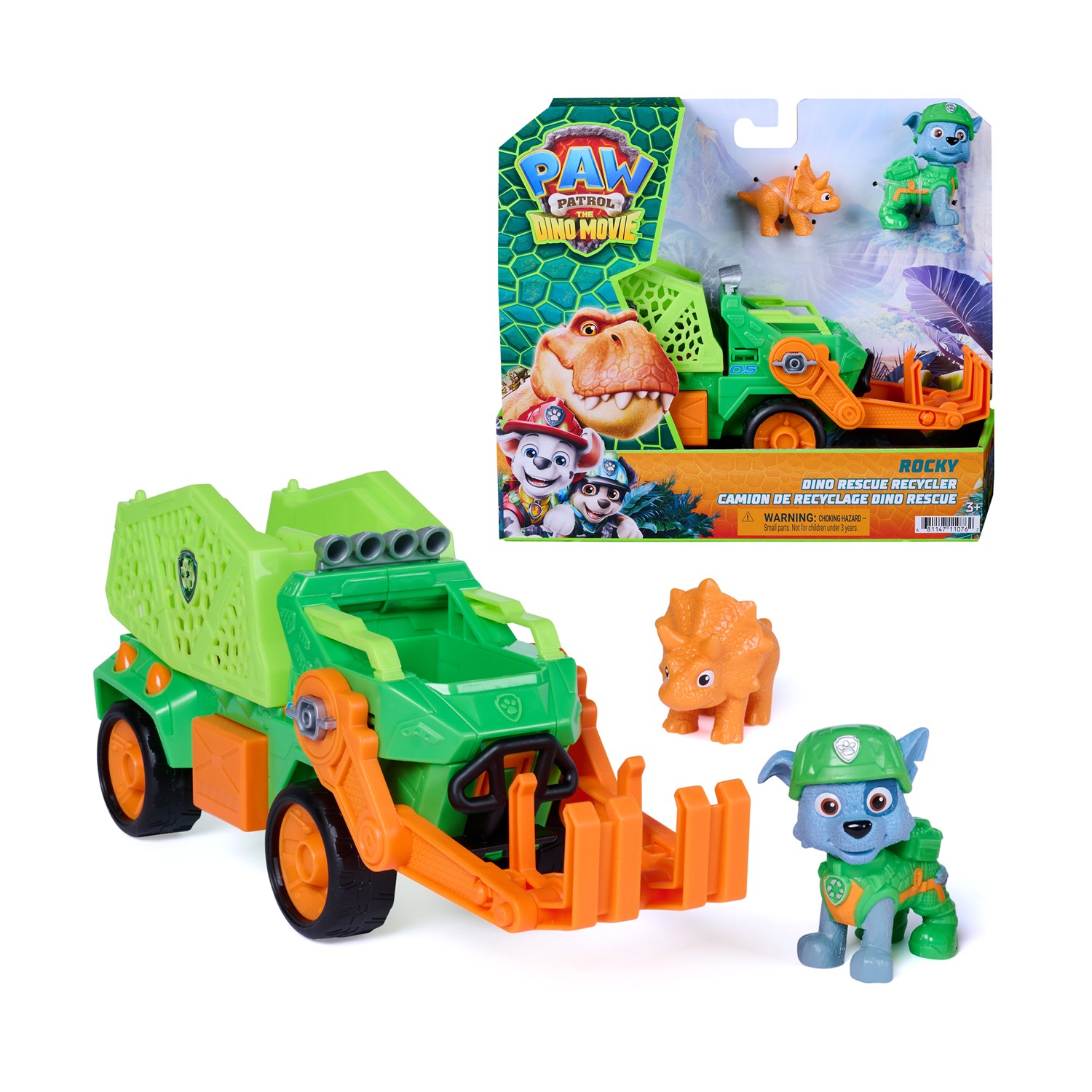 Spin Master Paw Patrol: The Dino Movie - Rocky Dino Rescue Recycler (20156629)