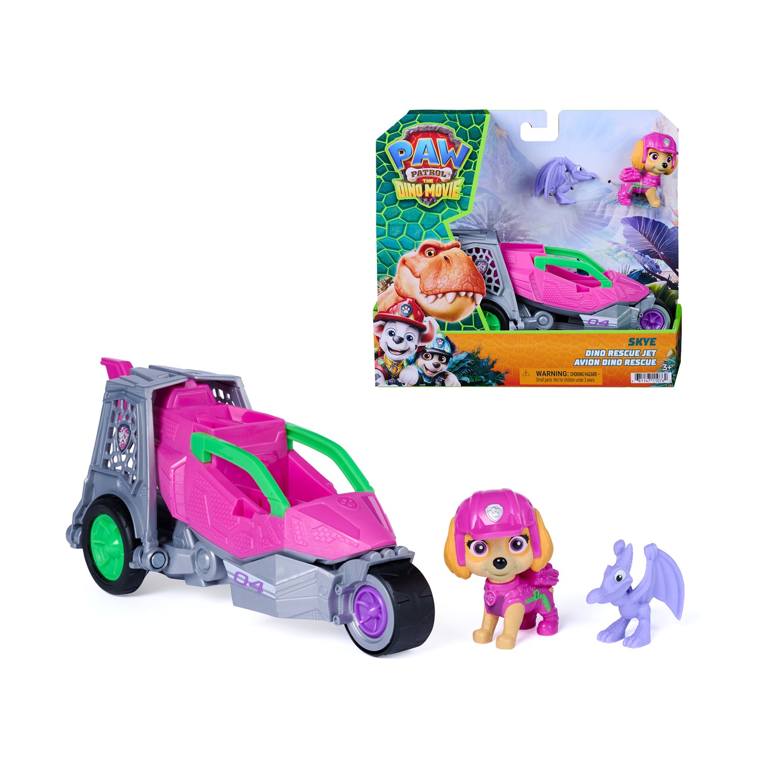 Spin Master Paw Patrol: The Dino Movie - Skye Dino Rescue Jet (20156631)