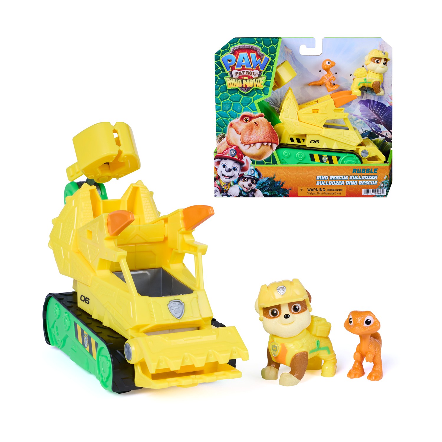 Spin Master Paw Patrol: The Dino Movie - Rubble Dino Rescue Bulldozer (20156630)